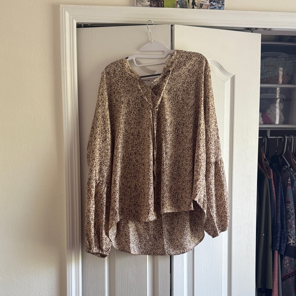 Elegant Cheetah Print Blouse